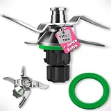 RM Pro® Cuchillas Thermomix TM5/TM6+Junta Extra. (Incluye 2 Juntas de Sellado), Acero Inoxidable SUS420 - Cuchillo Compatible con Vorwerk Thermomix Bimby.- Repuestos y Accesorios