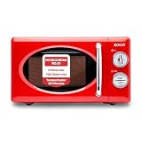 Sogo Microondas Rojo con Capacidad de 20L - Microondas 5 Potencias y Función Descongelar - 700 Watts con Temporizador 30 Minutos y Estilo Vintage -Sin Grill Plato Giratorio (Rojo)