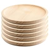 Space Home - Set de 6 Platos para Pulpo y Quesos de Madera - Diámetro 24 cm