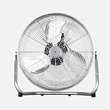 ABRILA - Ventilador Industrial 100W | 3 Velocidades y 3 Aspas | Diseño Compacto y Potente | Para Espacios Grandes | Ventilación Eficiente 56x58x19,5 cm