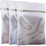 3 Piezas Bolsas Lavadora, Bolsas de Malla Lavado para Lavadora con Cremallera, para suéteres, camisas, ropa interior, medias - 40 x 50 cm