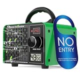Generador de Ozono 168000mg/h,Ozono Purificador de Aire Portátil,Hasta 500㎡ | Temporizador 2H,Arranque Diferido 5S,Pantalla Temp./Humedad,Desinfección y Desodorización,Maquina Ozono para Hogar Sótano